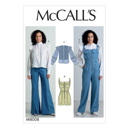 McCall's Misses' Top, Romper, and Overalls M8008 - Sewing Pattern