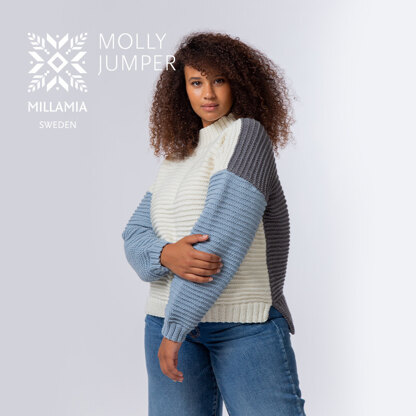 Molly Jumper - Knitting Pattern For Women in MillaMia Naturally Soft Aran