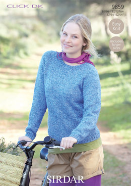Raglan Sweater in Sirdar Click DK - 9859 - Downloadable PDF