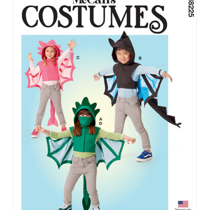 McCall's Kids' Dragon Cape and Mask M8225 - Paper Pattern, Size 3-4-5-6-7-8