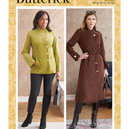 Butterick Misses' Jacket, Coat & Belt B6793 - Sewing Pattern