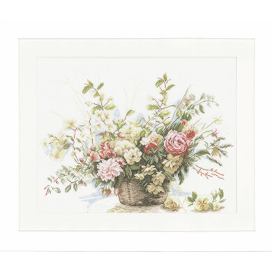 Lanarte Bouquet Of Roses Counted Cross Stitch Kit - 49 x 39 cm