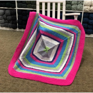 Inside Out Baby Blanket in Plymouth Yarn Hot Cakes - F835 - Downloadable PDF