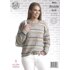 Ladies’ Hoodie & Sweater in King Cole Drifter DK - 4853 - Downloadable PDF