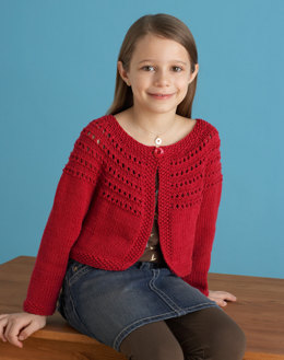 Fresh Picked Color 3/4 Sleeve Cardigan in Lion Brand Cotton-Ease - 70807B