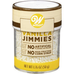 Wilton Naturally Flavored Vanilla Jimmies Sprinkles, 1.76 oz.