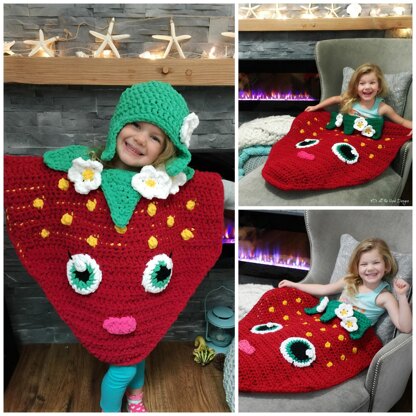 Strawberry Shopkin Inspired Costume/Blanket