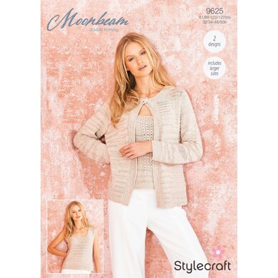Cardigan and Vest in Stylecraft Moonbeam - 9625 - Downloadable PDF