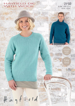 Sweaters in Hayfield DK with Wool - 7150 - Downloadable PDF