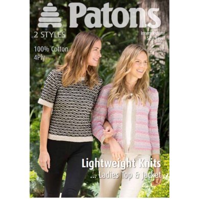 Ladies Top and Jacket in Patons 100% Cotton 4 Ply 
