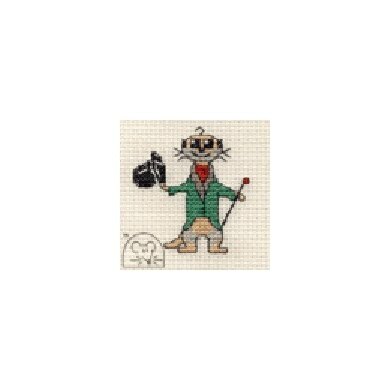 Mouseloft Stitchlets - Aristo-kat Cross Stitch Kit - 64mm