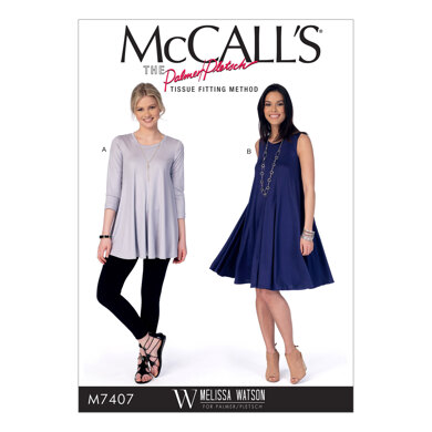 McCall's Misses' Top and Dress M7407 - Sewing Pattern