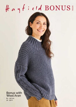 Sweater in Hayfield Bonus Aran with Wool - 10225 - Leaflet