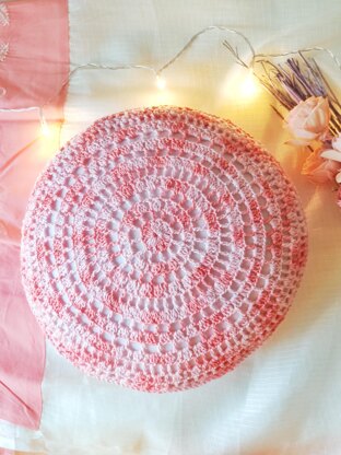 Sweet Pea crochet cushion