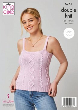 Ladies Tops and Cardigan in King Cole Cottonsoft DK - 5761 - Leaflet