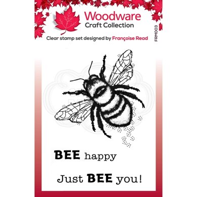 Woodware Clear Singles Little Bee Stamp 3.8in x 2.6in