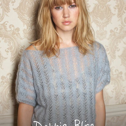 "Abigail Top" - Top Knitting Pattern For Women in Debbie Bliss Angel - DBS001