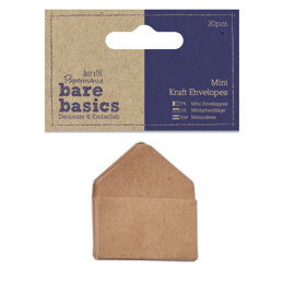 Papermania Mini Kraft Envelopes (20pcs) - Bare Basics - Brown