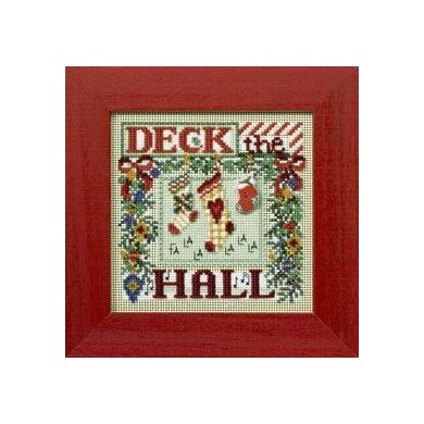 Mill Hill Deck the Hall Cross Stitch Kit - 12.5cm x 12.5cm