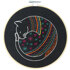 Hawthorn Handmade Black Cat Printed Embroidery Kit - 7in
