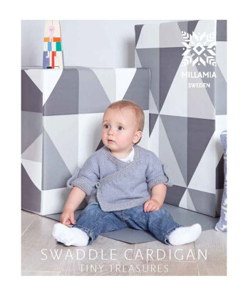 Swaddle Cardigan in MillaMia Naturally Soft Aran - Downloadable PDF