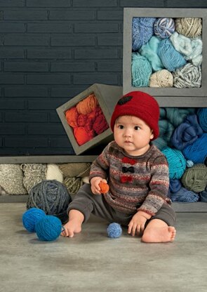 Baby Jumper and Hat in Bergere de France Goomy 50 - 42756