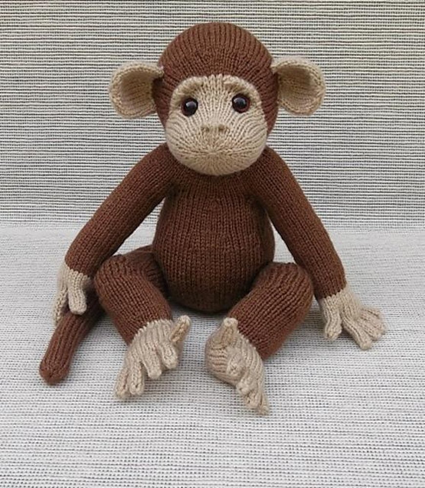 Children's Toy Monkey Knitting Pattern 