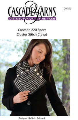 Cluster Stitch Cravat in Cascade 220 Sport - DK195