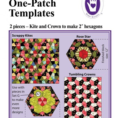 Marti Michell Quilt Schablone 2 Zoll Kite And Crown