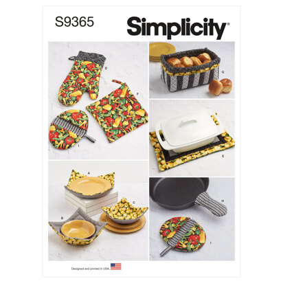 Simplicity Quilted Kitchen Accessories S9365 - Sewing Pattern