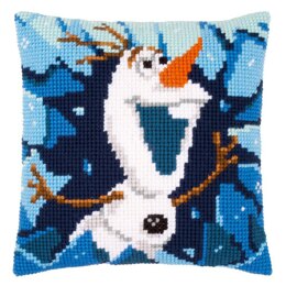 Vervaco Olaf Frozen Cross Stitch Cushion Kit - 40cm x 40cm