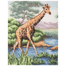Anchor Giraffe Cross Stitch Kit - 23cm x 18cm