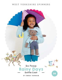 Rainy Days Duffle Coat in West Yorkshire Spinners Bo Peep Luxury Baby DK - Downloadable PDF