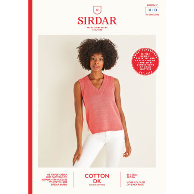 Ladies Top in Sirdar Cotton DK - 10113 - Leaflet