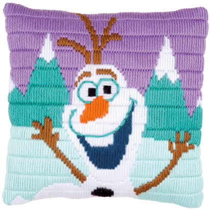 Vervaco Olaf Frozen Long Stitch Cushion Kit - Multi