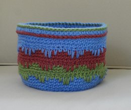 Spiked Stitch Large Basket