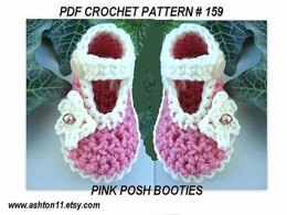 Pink Posh Booties | Crochet Pattern 159