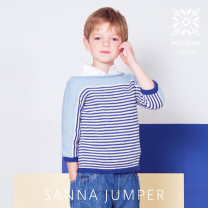 "Sanna Jumper" - Jumper Knitting Pattern in MillaMia Naturally Soft Cotton