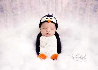 Poppy Penguin Hat and Cocoon Set ~ Knit Version