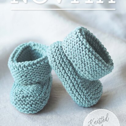 Knitted Baby Booties in Novita Baby Wool - 35 - Downloadable PDF