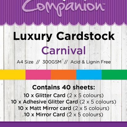 Crafters Companion Luxury Cardstock Pack - Carnival