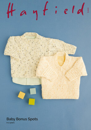 Set of Sweaters in Hayfield Baby Bonus Spots - 5441 - Downloadable PDF