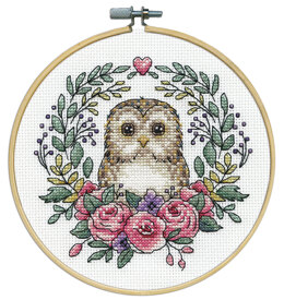 Design Works Owl Cross Stitch Kit - 8in Round