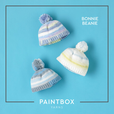 Bonnie Beanie - Free Crochet Pattern For Babies in Paintbox Yarns Baby DK Prints by Paintbox Yarns