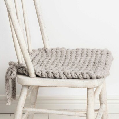 Champlin Chair Cushion in Blue Sky Fibers Woolstok Jumbo - 201902 - Downloadable PDF