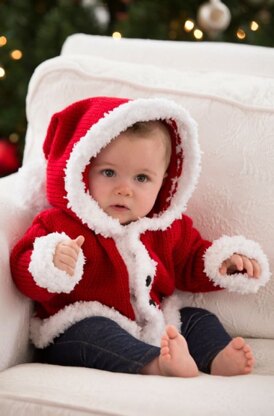 Santa Baby Sweater in Red Heart Buttercup - LW4408
