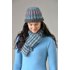 Winter Shades Hat and Scarf in Universal Yarn Uptown Worsted & Classic Shades Metallic - 1294 - Downloadable PDF