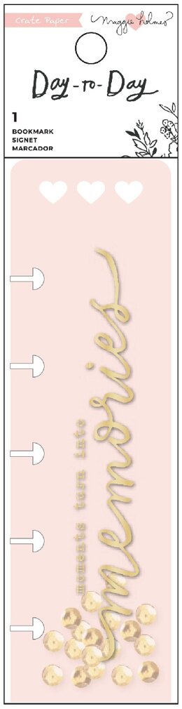 American Crafts Maggie Holmes Day-To-Day Planner Bookmark 2"X8" - Gold Foil