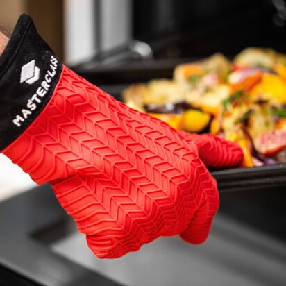 Master Class Red Seamless Silicone Oven Glove