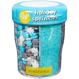 Wilton 6-Cell Silver and Blue Holiday Sprinkles, 6.77 oz.